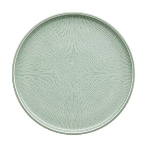 Πιάτο ρηχό, ανάγλυφο πράσινο 28εκ , Shiro Glaze