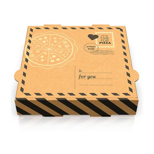 Κουτί πίτσας 36x36 εκ, Letter design, 100 τμχ